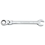 GEARWRENCH 18 mm Flex Head Combination Ratcheting Wrench, 12-Point Metric Steel thumbnail 1