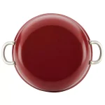 Ayesha Curry Ayesha Home Collection 7.5 Qt. Aluminum Nonstick Stock Pot with Glass Lid, Sienna Red thumbnail 3