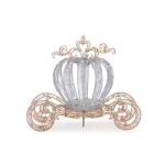 Home Accents Holiday 4 ft. LED Twinkling Carriage Yard Decoration - Silver Holiday Display thumbnail 6
