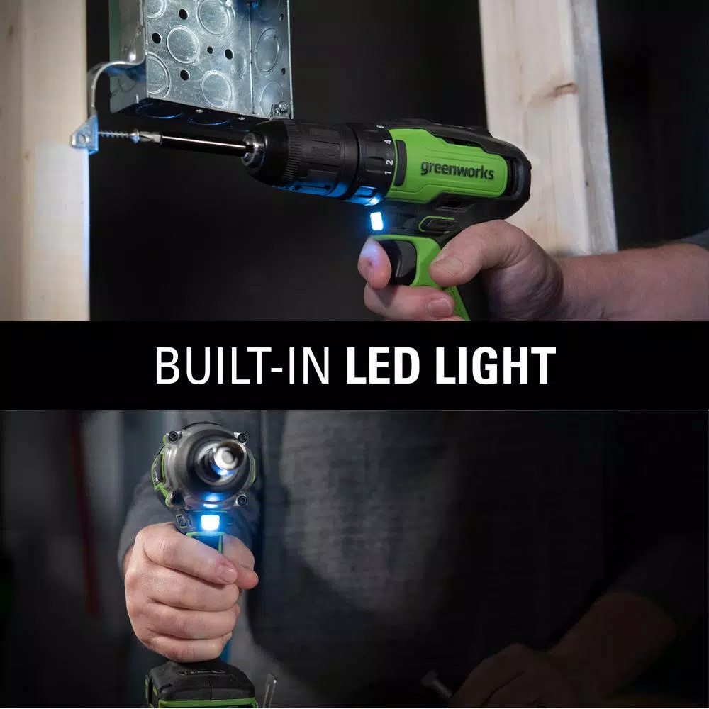 Greenworks 24V Cordless Brushless Impact Driver, 1/4 in. Hex, Tool Only