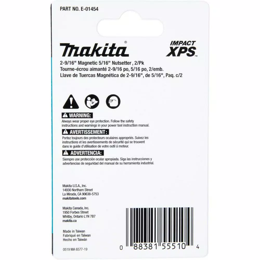 Makita IMPACT XPS 5/16 in. Magnetic Nutsetter, 1/4 in. Hex Shank (2-Pack)