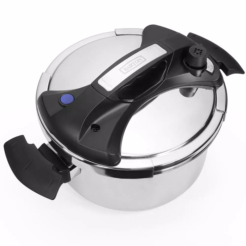 Barton 6 Qt. Stainless Steel Stove Top Pressure Cooker, Induction Compatible with Easy-Lock Lid