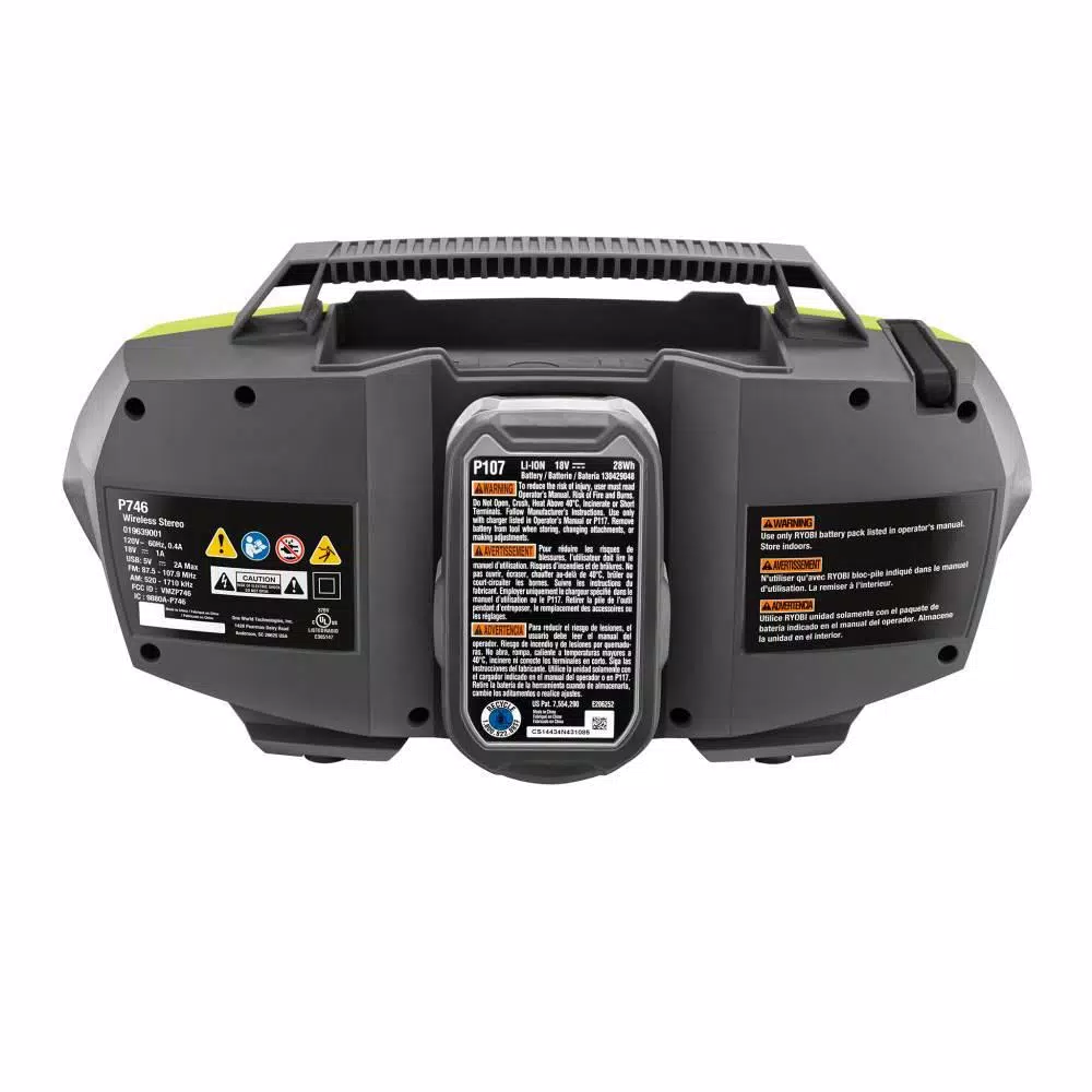 RYOBI 18V ONE+ Hybrid Bluetooth Stereo Kit with 2.0 Ah Battery and Charger