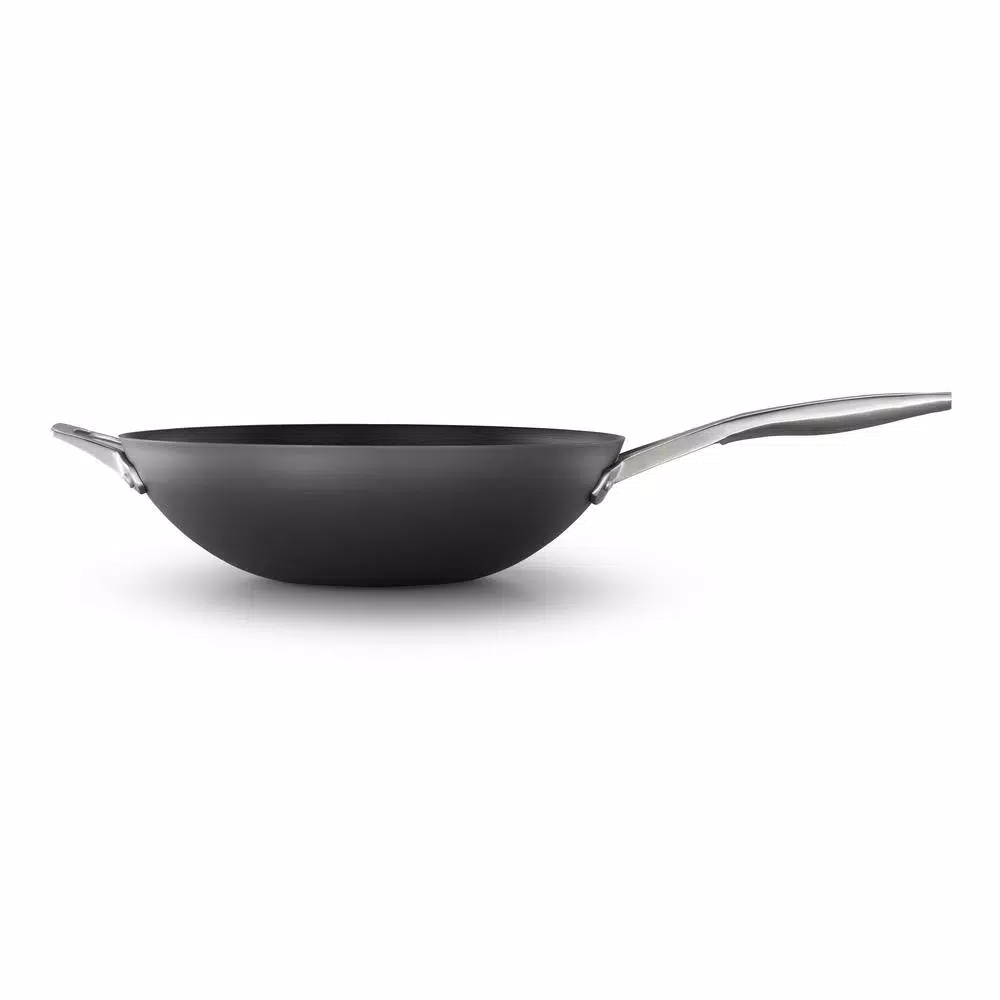 Calphalon Premier 13 in. Hard-Anodized Nonstick Flat Bottom Wok