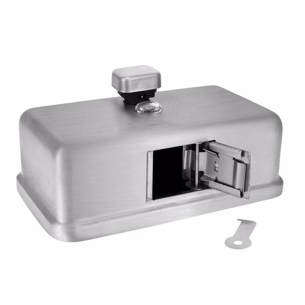 Alpine Industries 1200ml Stainless Steel Manual Liquid Soap Dispenser, Wall-Mounted