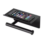 Gatco Latitude II Toilet Paper Holder with Shelf, Matte Black thumbnail 2