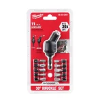 Milwaukee SHOCKWAVE 30° Knuckle Pivoting Bit Holder Set, 11-Piece thumbnail 3