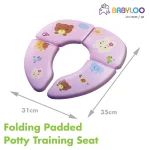 Babyloo Pink Animal Pattern Folding Cushioned Toilet Seat with Travel Bag thumbnail 2