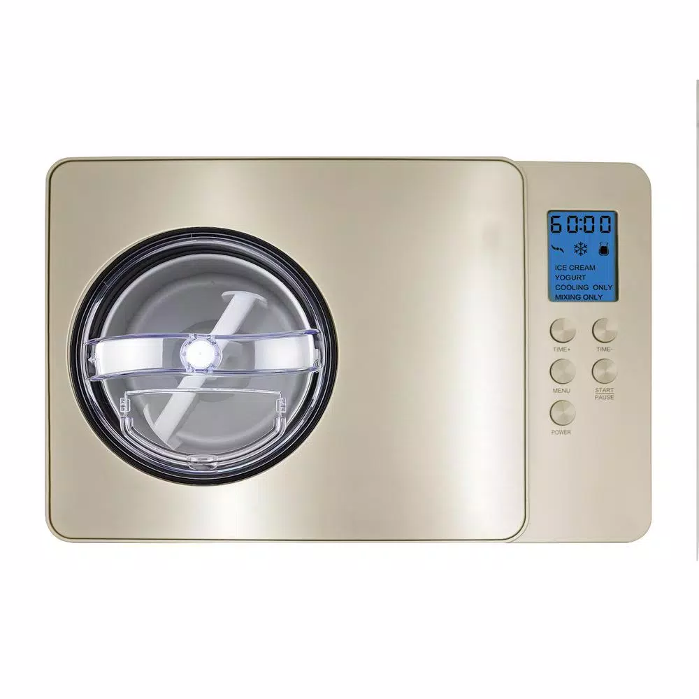 Whynter ICM-220CGY 2.1 Qt. Stainless Steel Electric Ice Cream & Yogurt Maker with Compressor, Champagne Gold