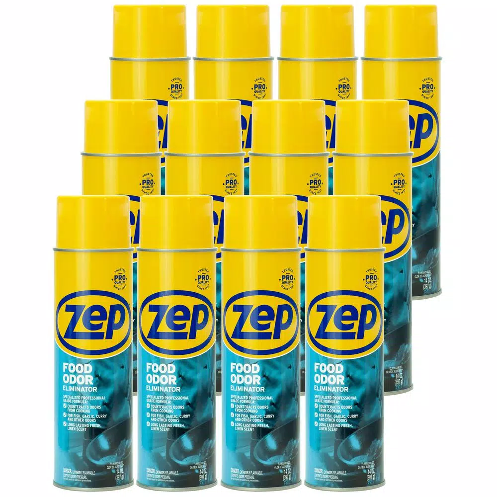 Zep Food Odor Eliminator Spray, Fresh Linen Scent, 14 oz. (Case of 12)
