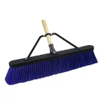 Quickie Job Site 24 in. Super Stiff Poly Push Broom with 60 in. Wood Handle (2-Pack) thumbnail 6