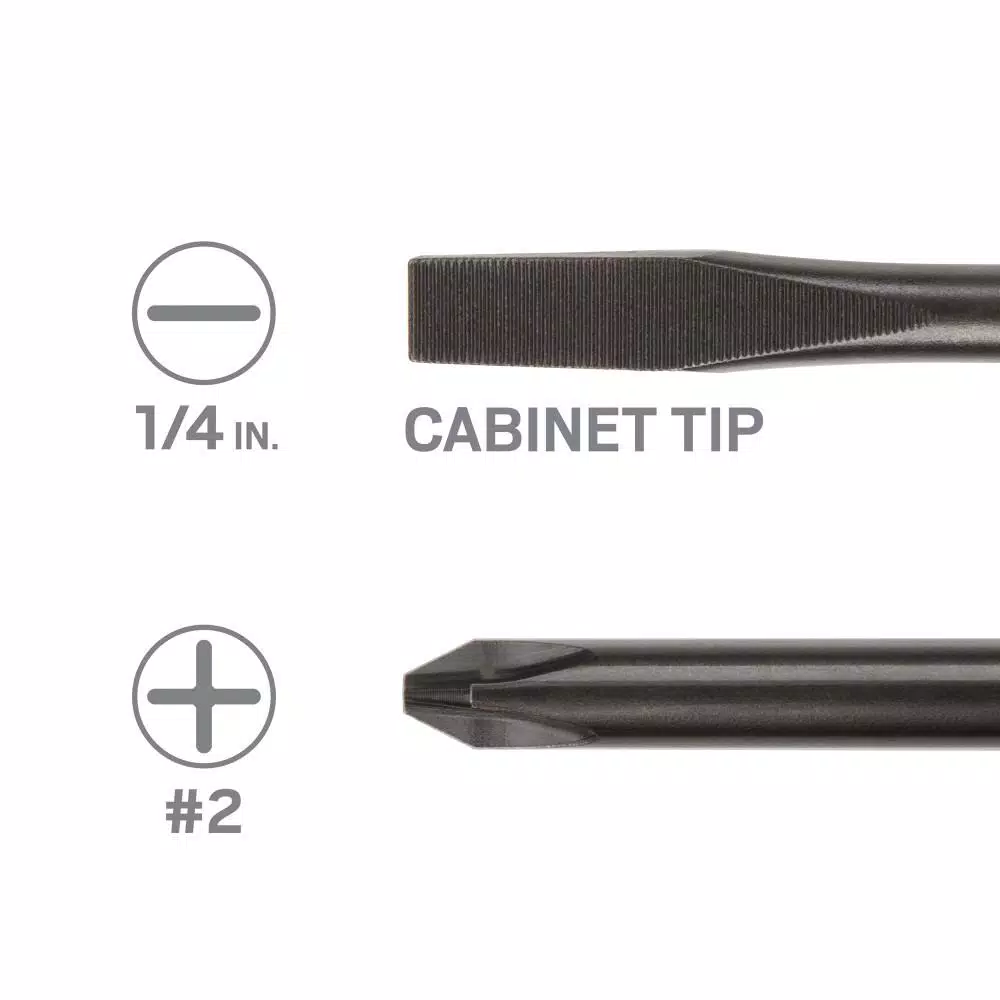 TEKTON 2-Piece Stubby Screwdriver Set, Slotted and Phillips