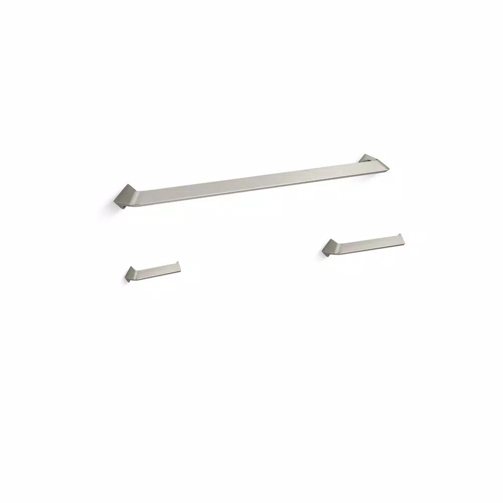 KOHLER Uniform 3-Piece Bathroom Hardware Set in Vibrant Brushed Nickel
