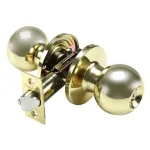 Toledo Fine Locks Polish Brass Keyed Entry Door Knob Set, Classic Style thumbnail 1