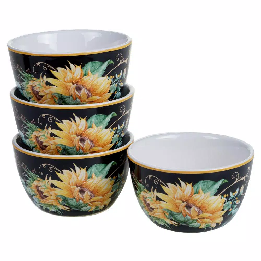 Certified International Sunflower Fields 16-Piece Earthenware Dinnerware Set, Service for 4
