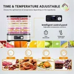 VIVOHOME 8-Tray Stainless Steel Food Dehydrator with Digital Timer and Temperature Control thumbnail 3
