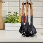 MegaChef 7-Piece Nylon Kitchen Utensil Set with Wood Design Finish thumbnail 2