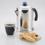 Farberware Classic 12-Cup Stainless Steel Stovetop Coffee Percolator with Blue Glass Knob thumbnail 5