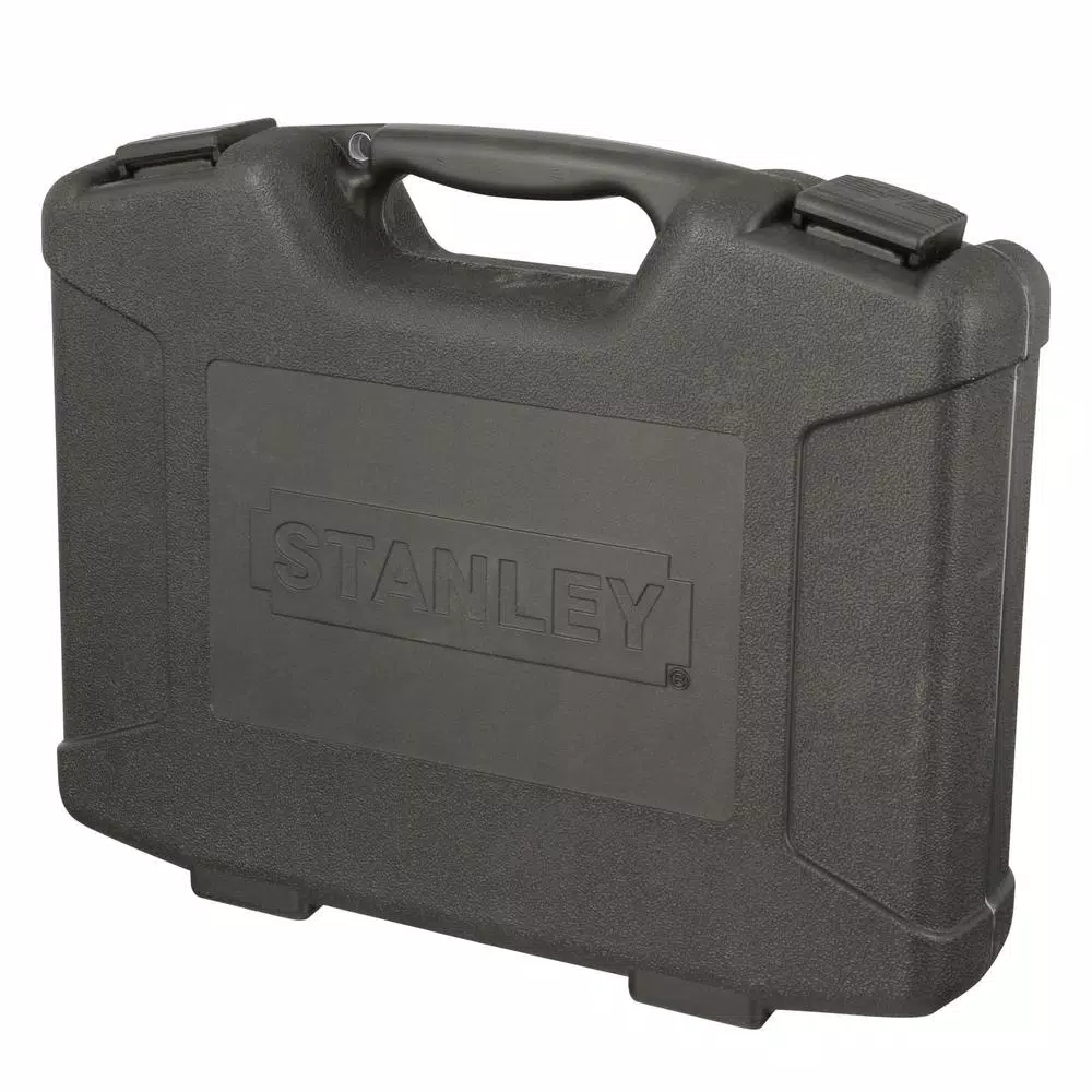 Stanley 99-Piece 1/4 in. & 3/8 in. Drive Black Chrome Laser Etched SAE & Metric Socket Set