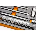 GEARWRENCH 94-Piece Metric and SAE Mechanics Hand Tool Set with EVA Socket Tray thumbnail 7
