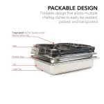 Alpha Living 8 Qt. Stainless Steel Chafing Dish Set of 2, Foldable Frame Buffet Server thumbnail 5