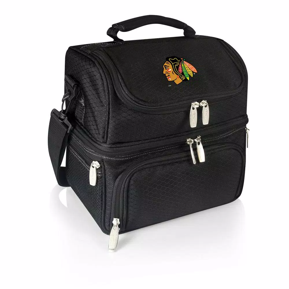 Picnic Time Pranzo Chicago Blackhawks Black Insulated Lunch Bag and Picnic Tote