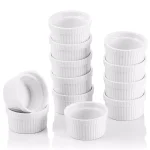 MALACASA 2.75 in. White Ceramic Ramekins Set of 12, Porcelain Souffle Dishes thumbnail 1