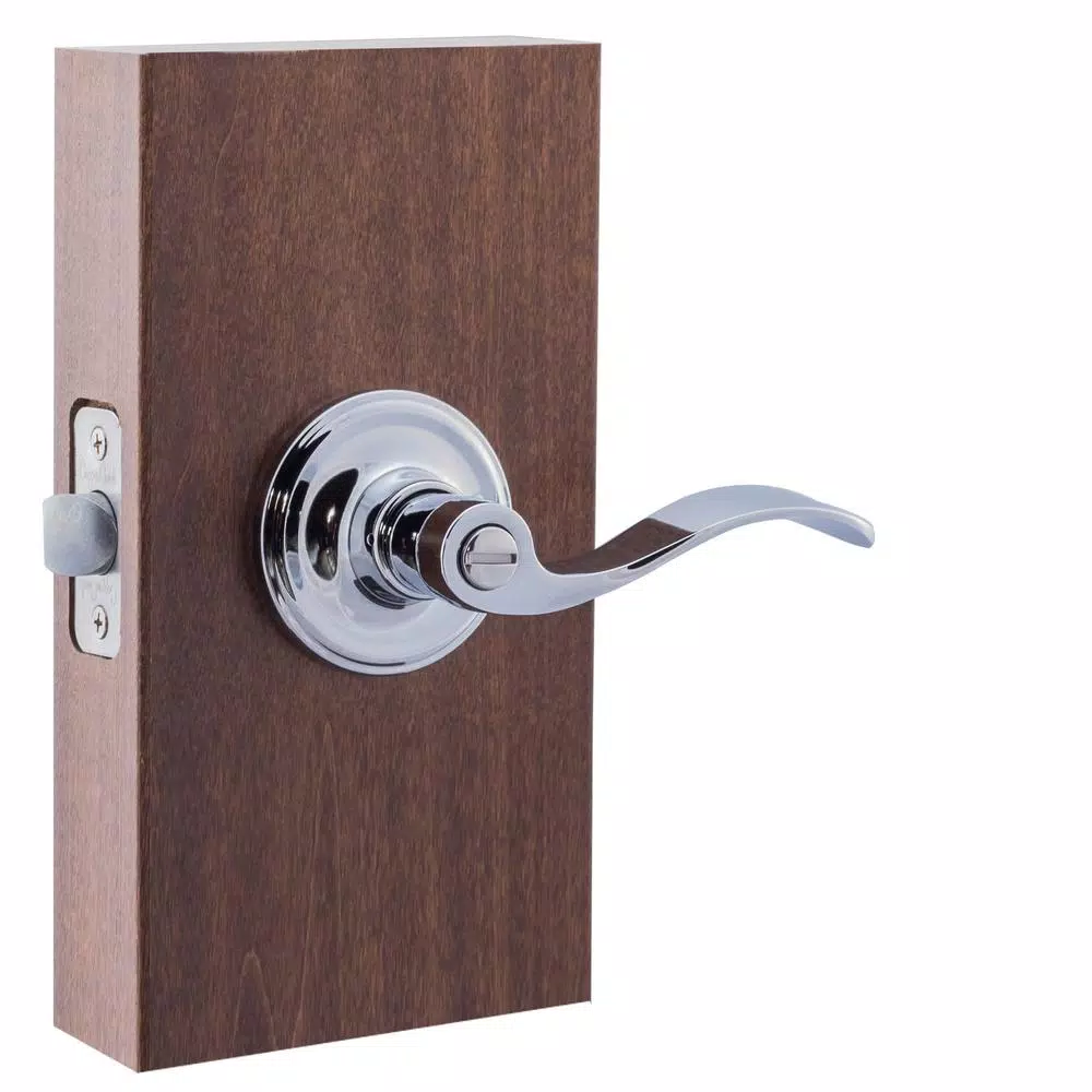 Copper Creek Waverlie Polished Stainless Steel Privacy Bed/Bath Door Lever
