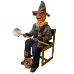 Unbranded Smiling Jack Animated Halloween Greeter - Motion & Sound Activated Monster Sculpture thumbnail 3