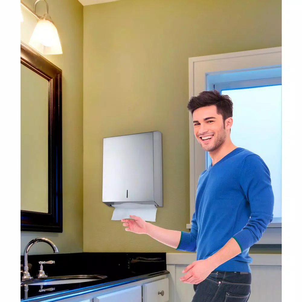 Alpine Industries Stainless Steel Multi-Fold and C-Fold Paper Towel Dispenser