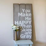 Unbranded Boulder Innovations "You Make Me Happy" 18 x 36 in. Printed Wood Wall Art Sign thumbnail 1