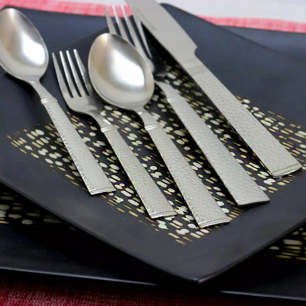 Gibson Home Prato 65-Piece Stainless Steel Flatware Set with Wire Caddy