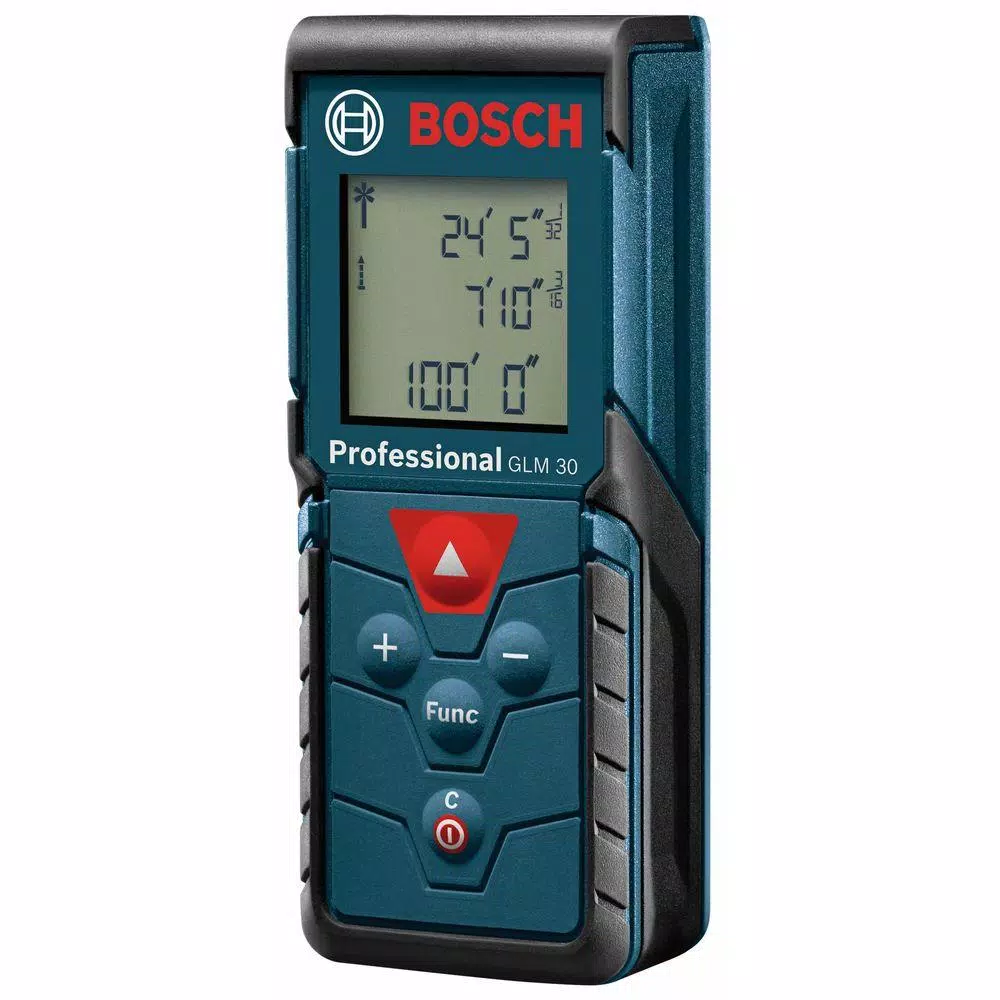 Bosch BLAZE 100 ft. Laser Distance Measurer, Digital Range Meter with Area and Volume Calculation