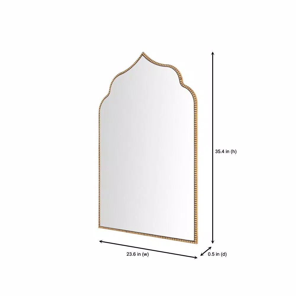 Home Decorators Collection Ornate Arched Gold Antiqued Accent Mirror