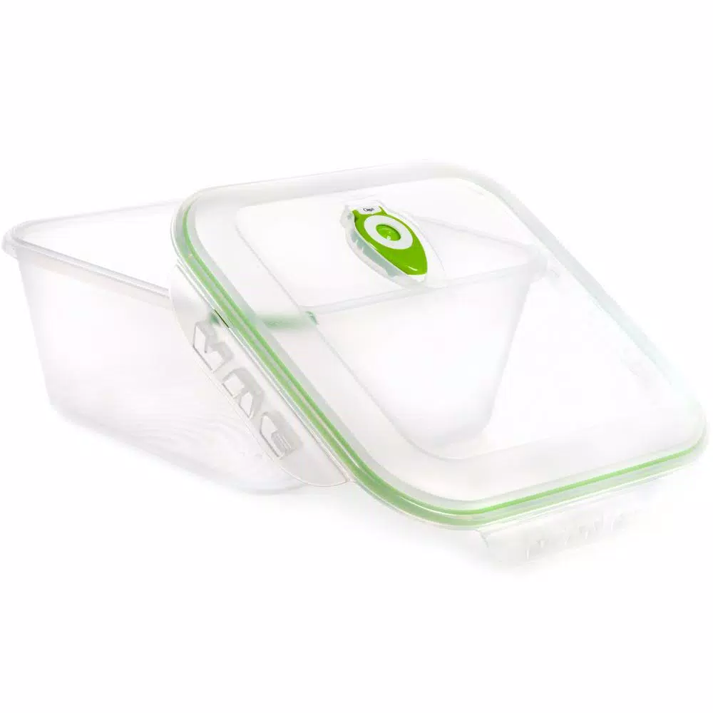 Ozeri INSTAVAC Green Earth 8-Piece Food Storage Container Set with Vacuum Seal and Locking Lids