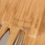 Classic Cuisine 4-Piece Bamboo Cheese Serving Tray Set with Stainless Steel Cutlery thumbnail 6