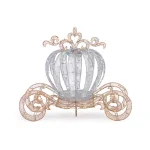 Home Accents Holiday 4 ft. LED Twinkling Carriage Yard Decoration - Silver Holiday Display thumbnail 1