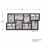 Lavish Home 8-Opening Black Matte Collage Picture Frame, 4 x 6 in. Photos thumbnail 2