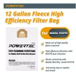 POWERTEC 5-Pack Fleece Filter Bag Replacement for Makita VC4710 Wet/Dry Vacuum thumbnail 2