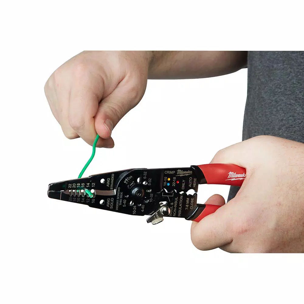 Milwaukee 2-Piece Electrician Pliers Set: 6-in-1 Combination Pliers & Multi-Purpose Wire Stripper Crimper