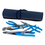 Channellock 5-Piece Plier Set with Tool Roll - Tongue and Groove, Long Nose, Diagonal and Crimper Pliers thumbnail 2