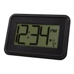 La Crosse Technology Modern Digital Wall Clock with Temperature Display, Countdown Timer, and Alarm - Black thumbnail 5