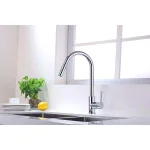 Vanity Art Chrome Single-Handle Pull-Down Kitchen Faucet with 360° Swivel Spout thumbnail 8
