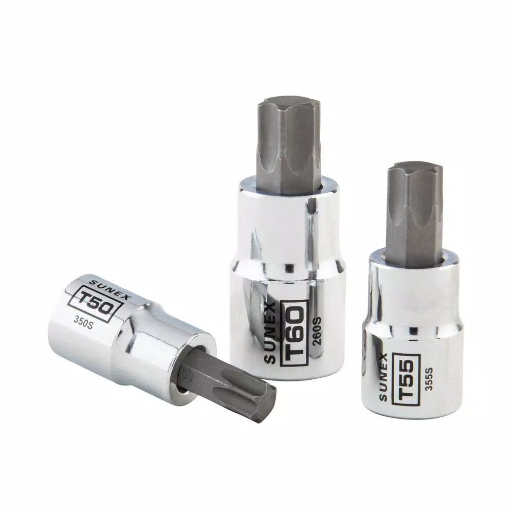 SUNEX TOOLS Sunex 912313S 13-Piece Star Bit Socket Set with Rail, 1/4 in., 3/8 in., and 1/2 in. Drive