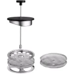 Belwares 34 oz. Black Stainless Steel French Press Coffee Maker thumbnail 6
