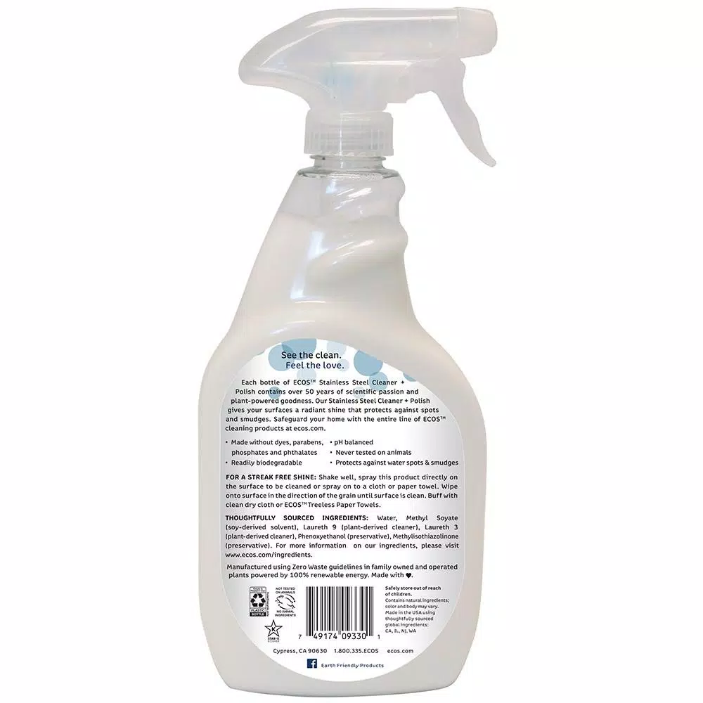 ECOS 22 oz. Soy Stainless Steel Cleaner and Polish with Trigger Spray