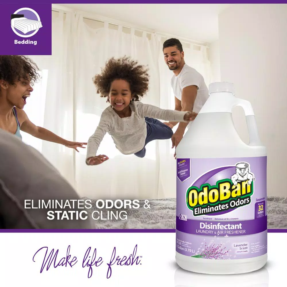 OdoBan Lavender Multi-Purpose Disinfectant Concentrate, Mold and Mildew Control (Case of 4, 1 Gal. Each)