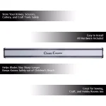 Classic Cuisine 16 in. Stainless Magnetic Aluminum Knife Storage Bar thumbnail 3