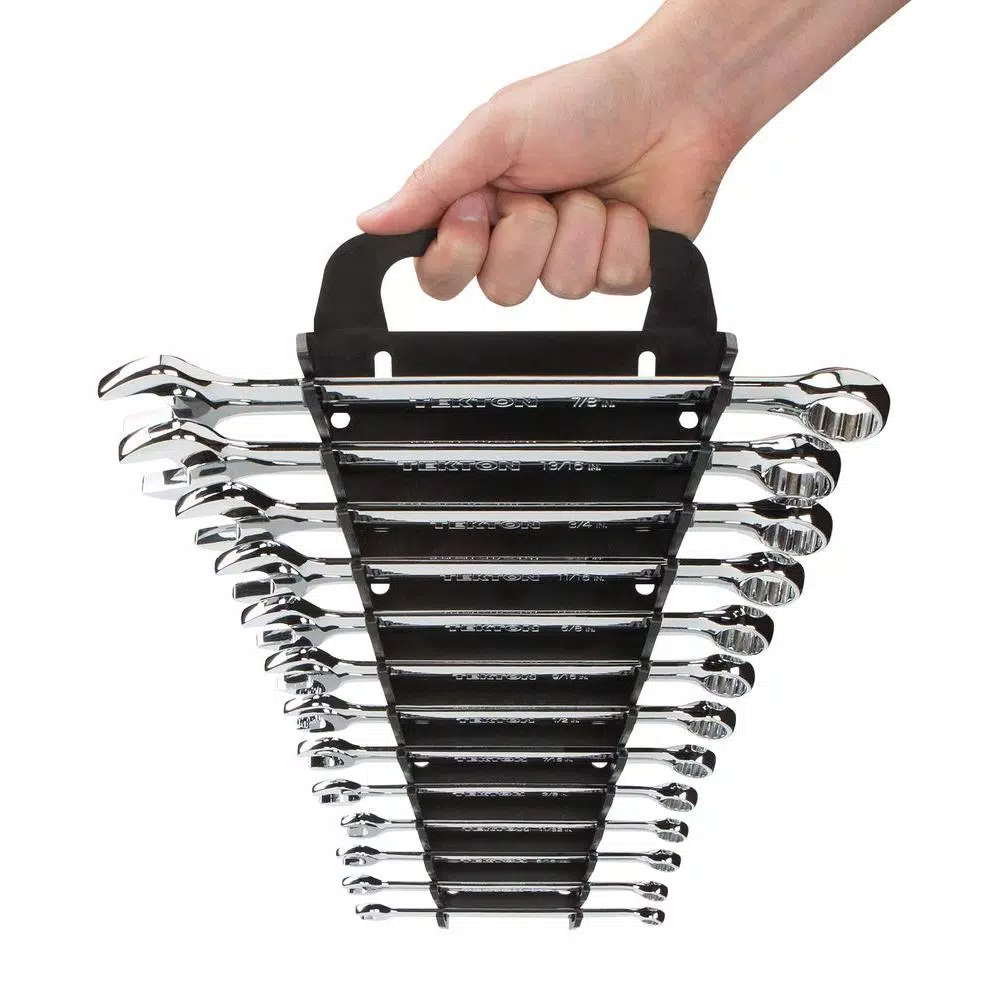 TEKTON 13-Tool Store-and-Go Wrench Rack Keeper, Black