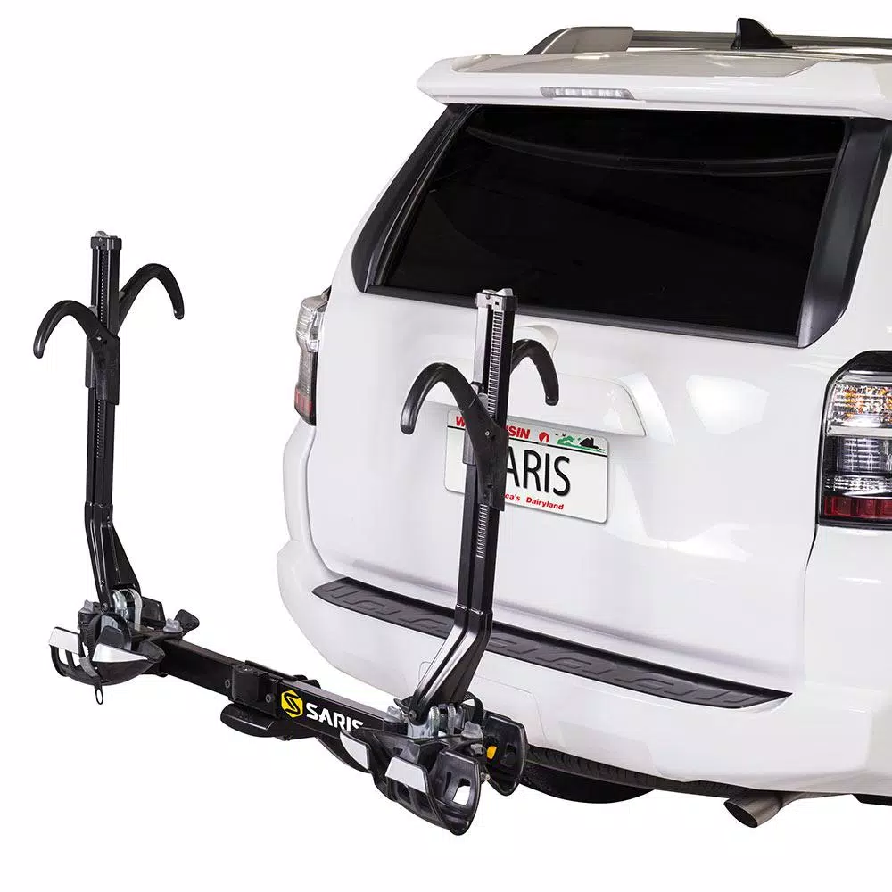 SARIS Superclamp 2-Bike Tray Hitch Bike Rack, 70 lbs Capacity, Black